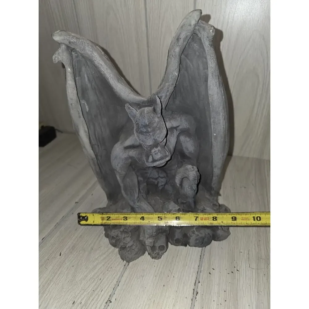 Vtg 1995 Rubies Foam Latex Gargoyle Halloween Decor Red Eyes Skulls Gothic 12